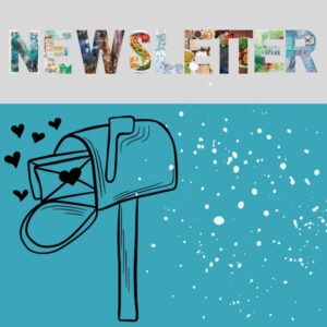 Fotorahmen Newsletter und Doodle mit Postkasten